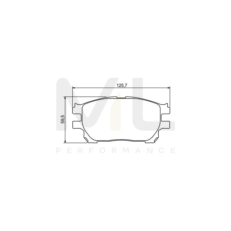 Bosch 0986494212 Brake Pad Set For Toyota Previa / Estima Ii (Xr30) With Anti-Squeak Plate, With Mounting Manual BP1148 | ML Performance Car Parts