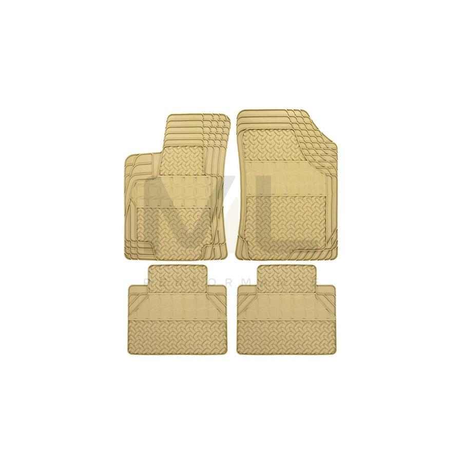 POLGUM Universal fit AH005B Floor mat set Elastomer, Front and Rear, Quantity: 4, Ivory White