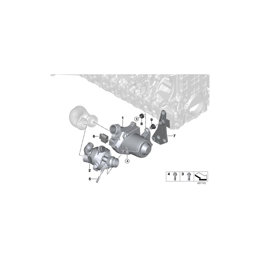 Genuine BMW 11510415390 E60 E61 Set Of Alu. Screws Water Pump 8X26 (Inc. 535i & 535xi) | ML Performance US Car Parts