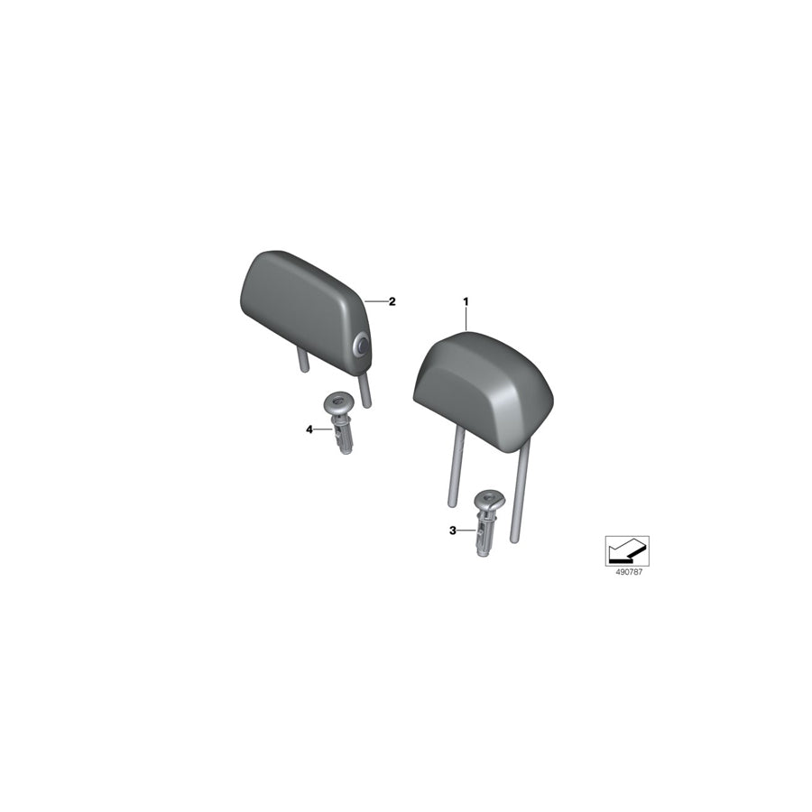 Genuine BMW 52208079400 Headrest Leather ORANGE/SCHWARZ (Inc. X4 M) | ML Performance US Car Parts