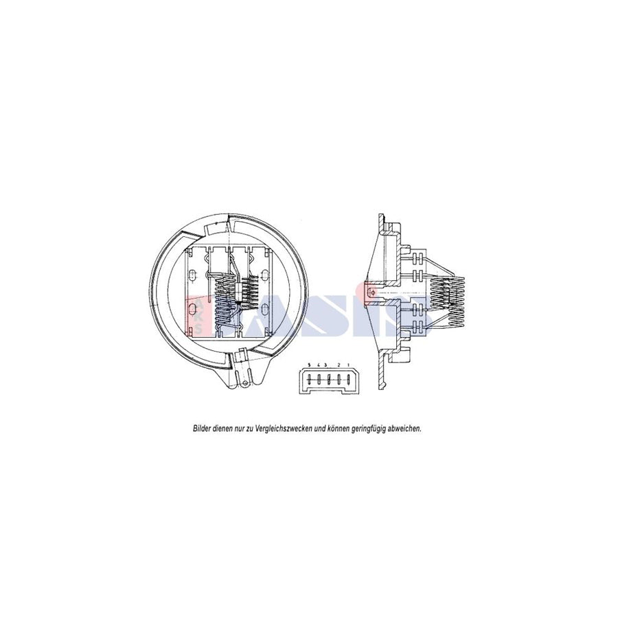 AKS Dasis 700140N Blower Motor Resistor for Citroen Xantia