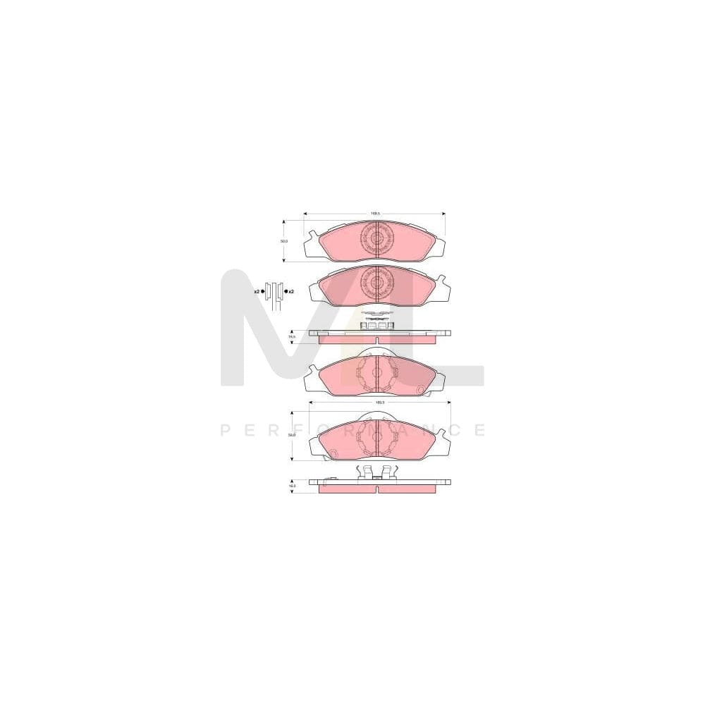 TRW Gdb3281 Brake Pad Set With Acoustic Wear Warning | ML Performance Car Parts