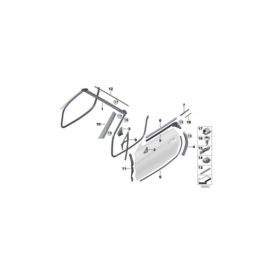 Genuine BMW 51767429643 G29 Gap Seal A-Pillar Left (Inc. Z4) | ML Performance US Car Parts