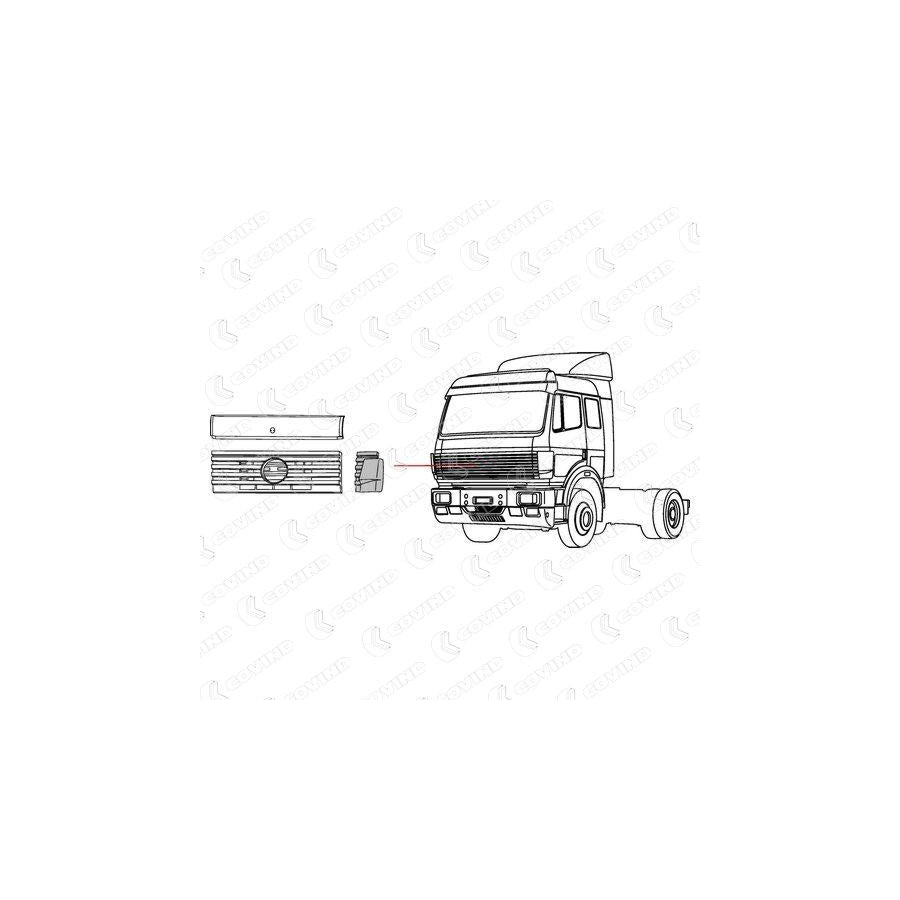 Covind 649/161 Air Deflector, Driver Cab