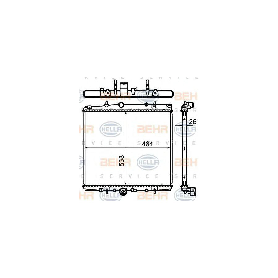 Hella 8MK 376 735-311 Engine Radiator