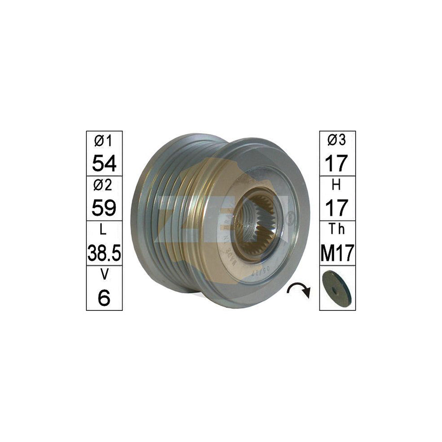 Era ZN5678 Alternator Freewheel Clutch