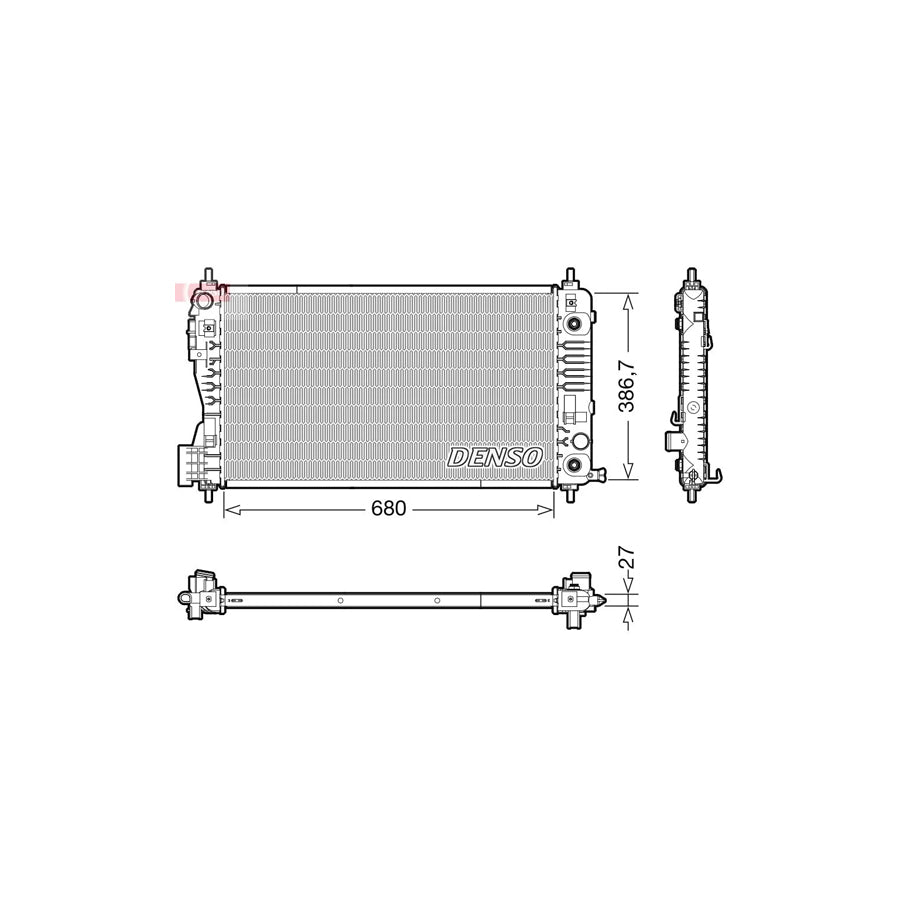 DENSO DRM99012 Engine Radiator for Opel Insignia