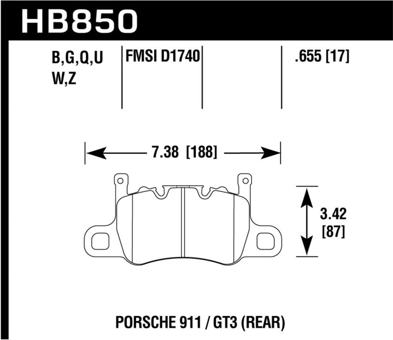 Hawk Performance Hawk 2019 Porsche 911 Turbo HPS 5.0 Brake Pads