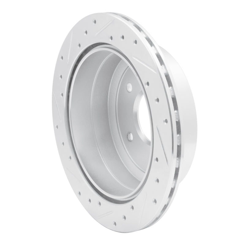 R1 Concepts R1 05-06 Pontiac GTO Rear Right Drilled & Slotted Silver Brake Rotor