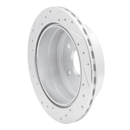 R1 Concepts R1 05-06 Pontiac GTO Rear Right Drilled & Slotted Silver Brake Rotor
