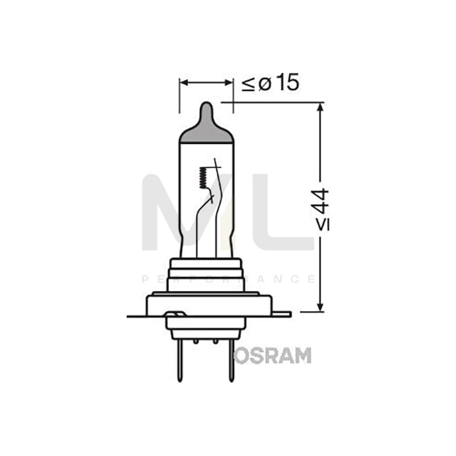 OSRAM NIGHT BREAKER UNLIMITED 64210NBU-01B Bulb, spotlight H7 12V 55W PX26d 3600K Halogen