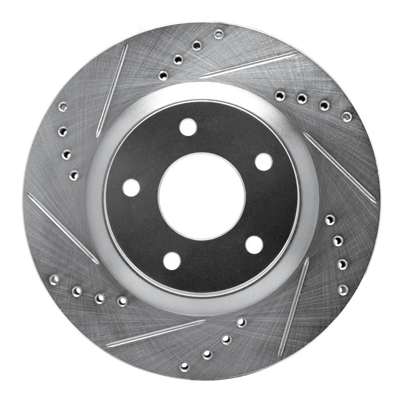 R1 Concepts R1 07-15 Nissan X-Trail (Mexico) Front Left Drilled & Slotted Silver Brake Rotor