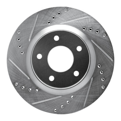 R1 Concepts R1 07-15 Nissan X-Trail (Mexico) Front Left Drilled & Slotted Silver Brake Rotor