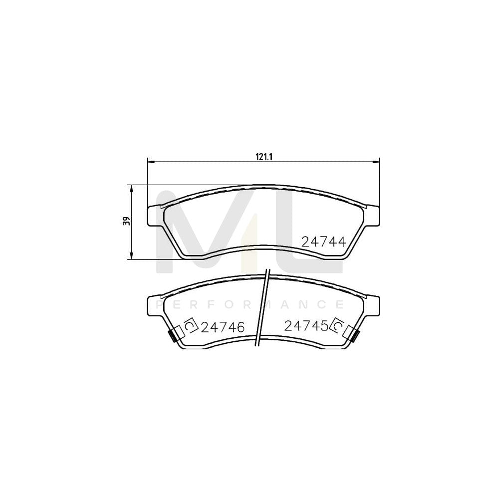 Hella 8DB 355 014-491 Brake Pad Set With Acoustic Wear Warning