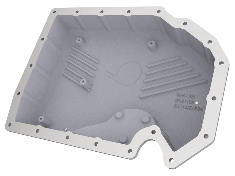 aFe 05-19 VW 1.8L/2.0L w/o Oil Sensor Engine Oil Pan Raw POWER Street Series w/ Machined Fins
