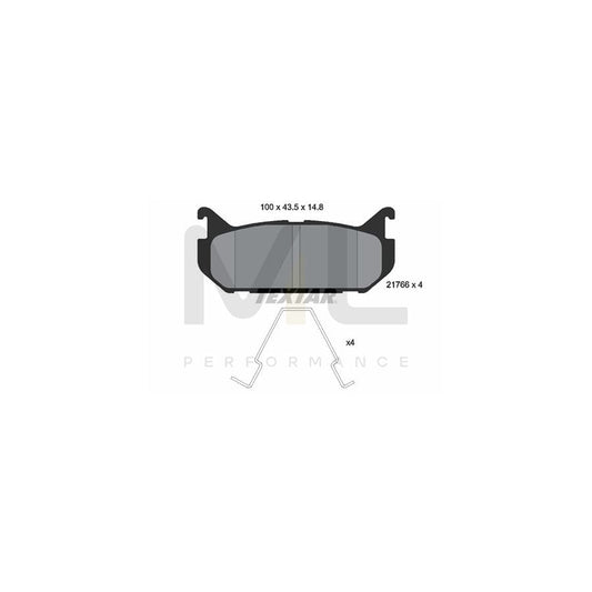 TEXTAR 2176603 Brake pad set not prepared for wear indicator, with accessories | ML Performance Car Parts