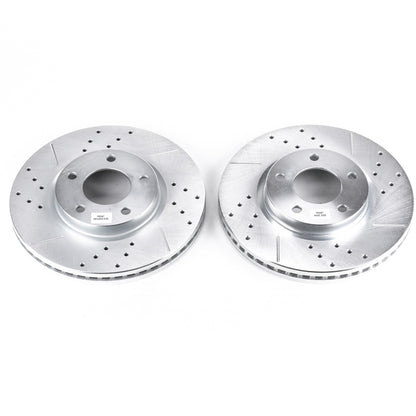 PowerStop Power Stop 07-08 Ford Edge Front Evolution Drilled & Slotted Rotors - Pair