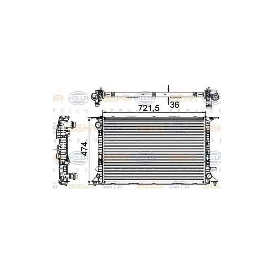 Hella 8MK 376 745-644 Engine Radiator