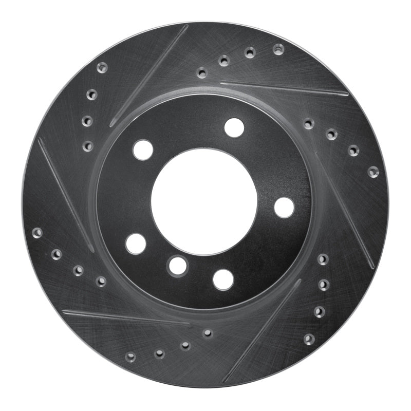 R1 Concepts R1 05-07 BMW 120i (Mexico) Front Left Drilled & Slotted Silver Brake Rotor