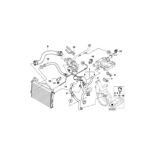 Genuine BMW 11721286739 E38 Hose Clamp (Inc. 740d) | ML Performance UK Car Parts