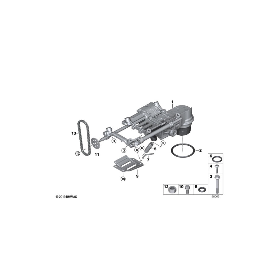 Genuine BMW 11417508659 E64 RR1 Oil Pipe Inlet (Inc. 645Ci, Drophead & 740Li) | ML Performance US Car Parts