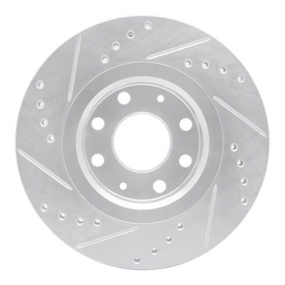 R1 Concepts R1 04-17 Chevrolet AVEO (USA/Canada) Front Right Drilled & Slotted Silver Brake Rotor