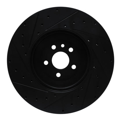 R1 Concepts R1 21-25 Jaguar F-Pace Front Right Drilled & Slotted Black Brake Rotor