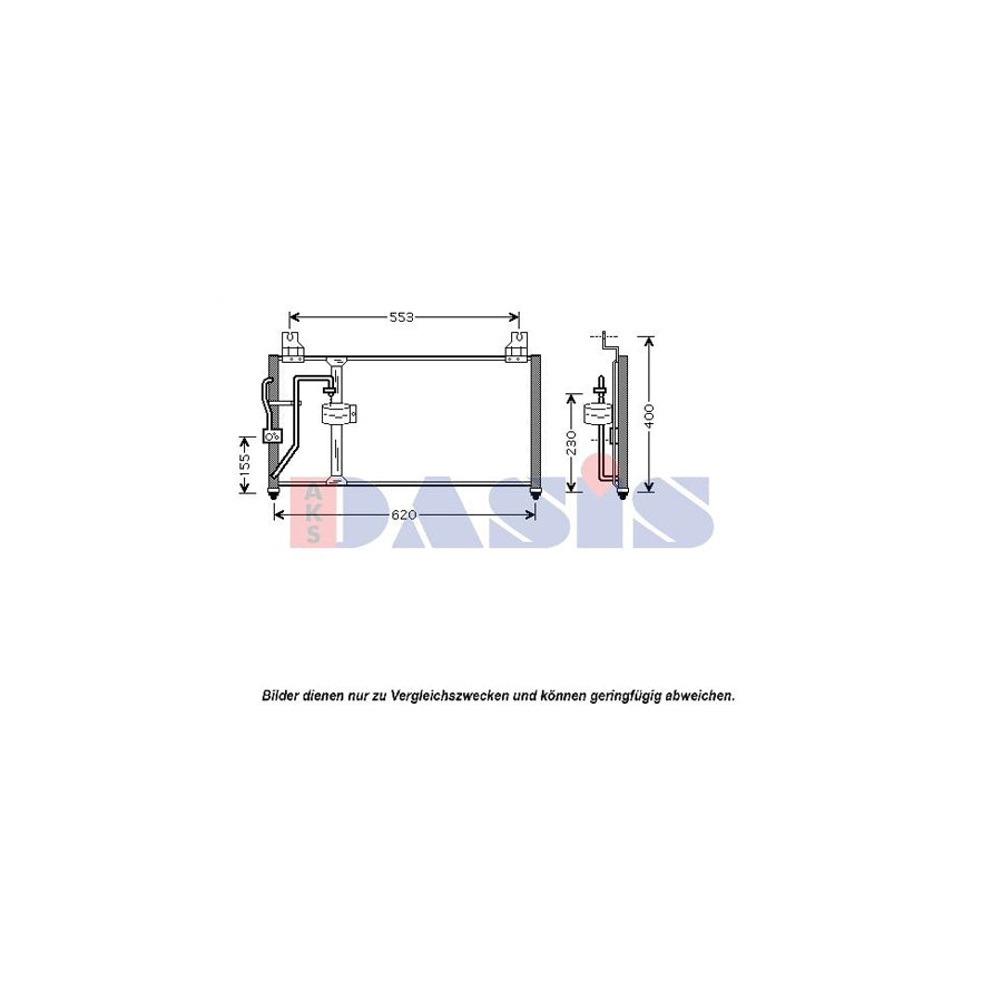AKS Dasis 512037N Air Conditioning Condenser for KIA Clarus