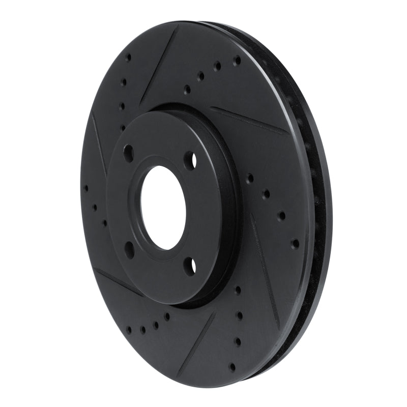 R1 Concepts R1 13-16 Ford Ecosport (Mexico) Front Left Drilled & Slotted Black Brake Rotor