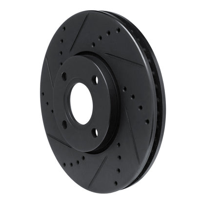 R1 Concepts R1 13-16 Ford Ecosport (Mexico) Front Left Drilled & Slotted Black Brake Rotor