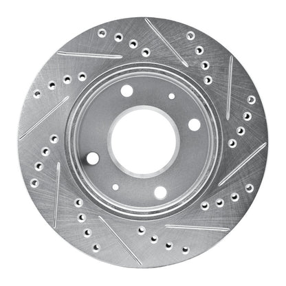 R1 Concepts R1 01-03 Hyundai SONATA Front Left Drilled & Slotted Silver Brake Rotor