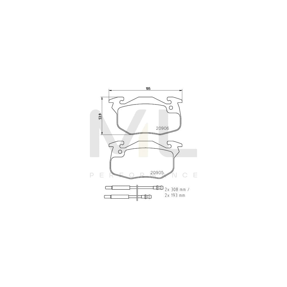 Hella 8DB 355 019-141 Brake Pad Set Incl. Wear Warning Contact