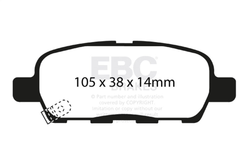 EBC Racing 02 Infiniti G35 3.5L (w/o DCS) RP-X Rear Brake Pads