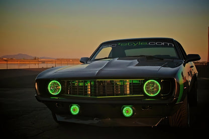 ORACLE Lighting Oracle Pre-Installed Lights 7 IN. Sealed Beam - Green Halo