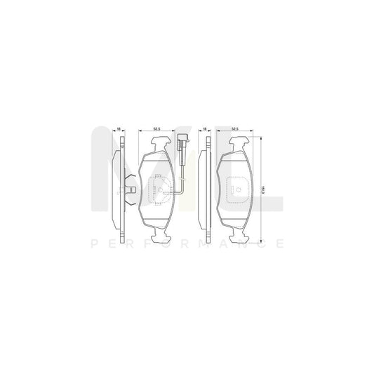 Bosch 0986424515 Brake Pad Set For Fiat Palio I Weekend (178) With Integrated Wear Sensor, With Anti-Squeak Plate, With Piston Clip BP272 | ML Performance Car Parts