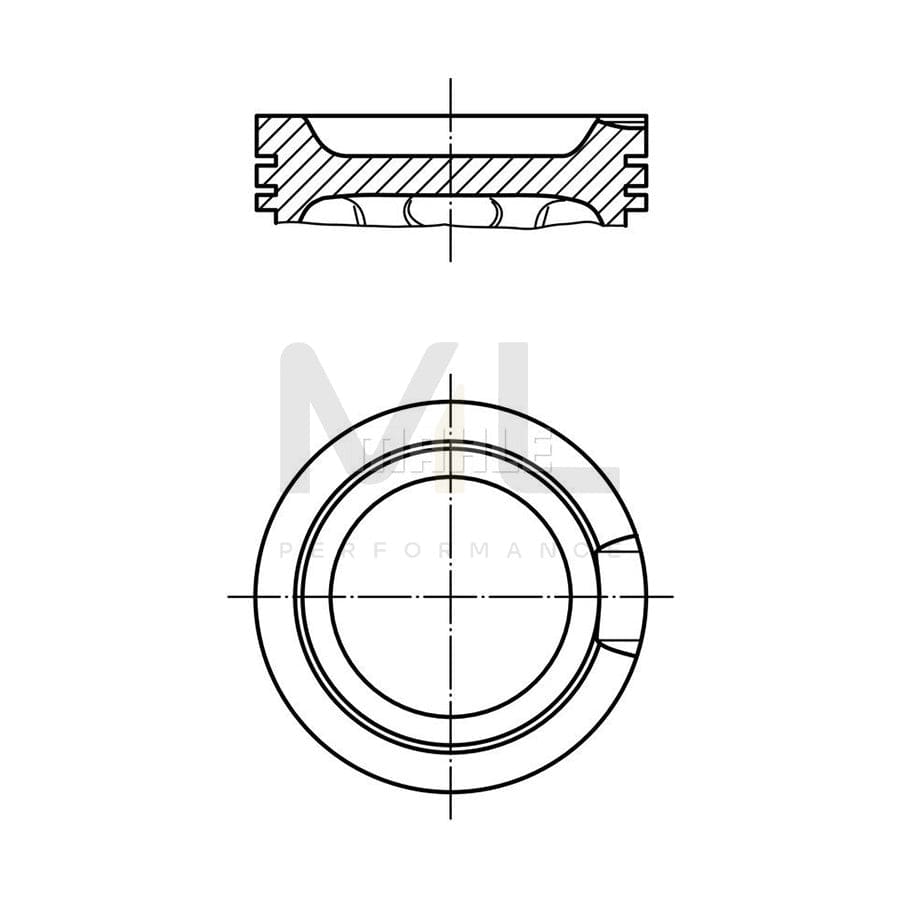 MAHLE ORIGINAL 033 14 12 Piston 81,51 mm, without cooling duct | ML Performance Car Parts