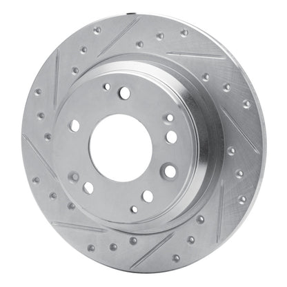 R1 Concepts R1 99-01 Acura RL Rear Left Drilled & Slotted Silver Brake Rotor