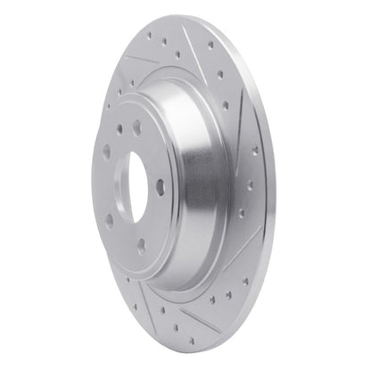 R1 Concepts R1 13-20 Ford Fusion Rear Right Drilled & Slotted Silver Brake Rotor