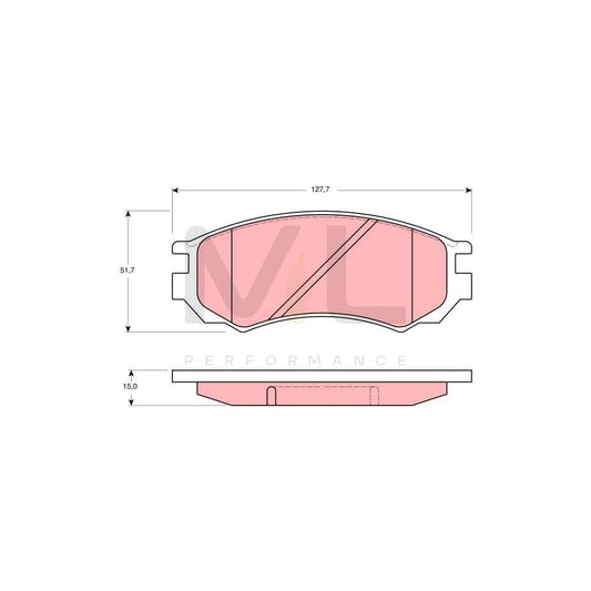 TRW Gdb1141 Brake Pad Set Not Prepared For Wear Indicator | ML Performance Car Parts