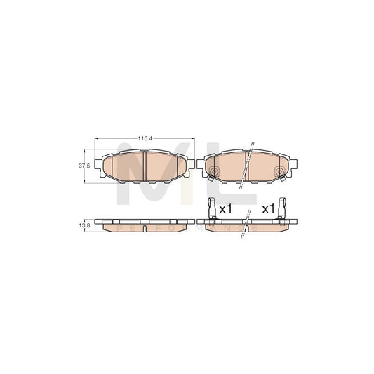 TRW Gdb3568 Brake Pad Set With Acoustic Wear Warning | ML Performance Car Parts
