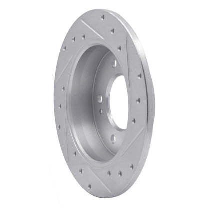 R1 Concepts R1 11-25 Hyundai Elantra Coupe Rear Left Drilled & Slotted Silver Brake Rotor