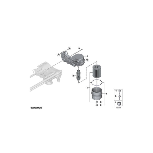 Genuine BMW 11417508642 E64 E60 E66 Oil Filter Unit (Inc. 745i, 545i & 735i) | ML Performance US Car Parts