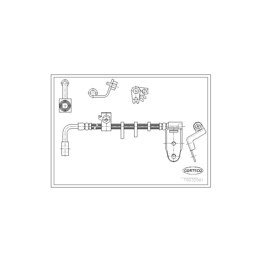 Corteco 19032881 Brake Hose for Chrysler Neon I