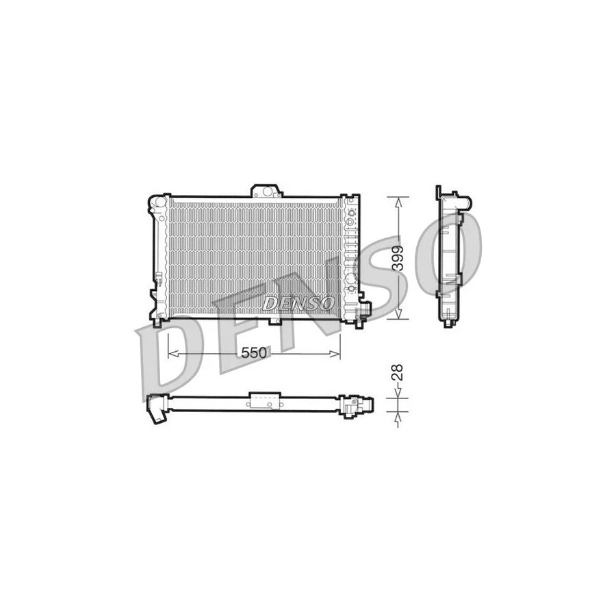 DENSO DRM25007 Engine Radiator for Saab 9000