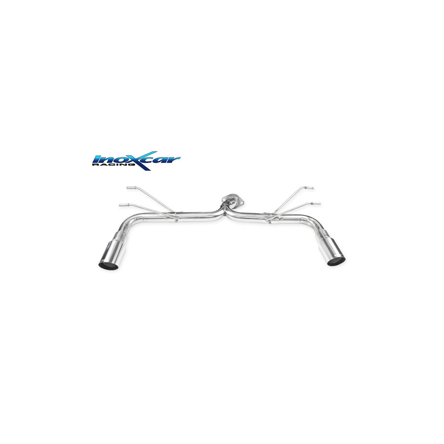 InoXcar F124.02.RA Fiat 124 Non-Resonated Rear Exhaust