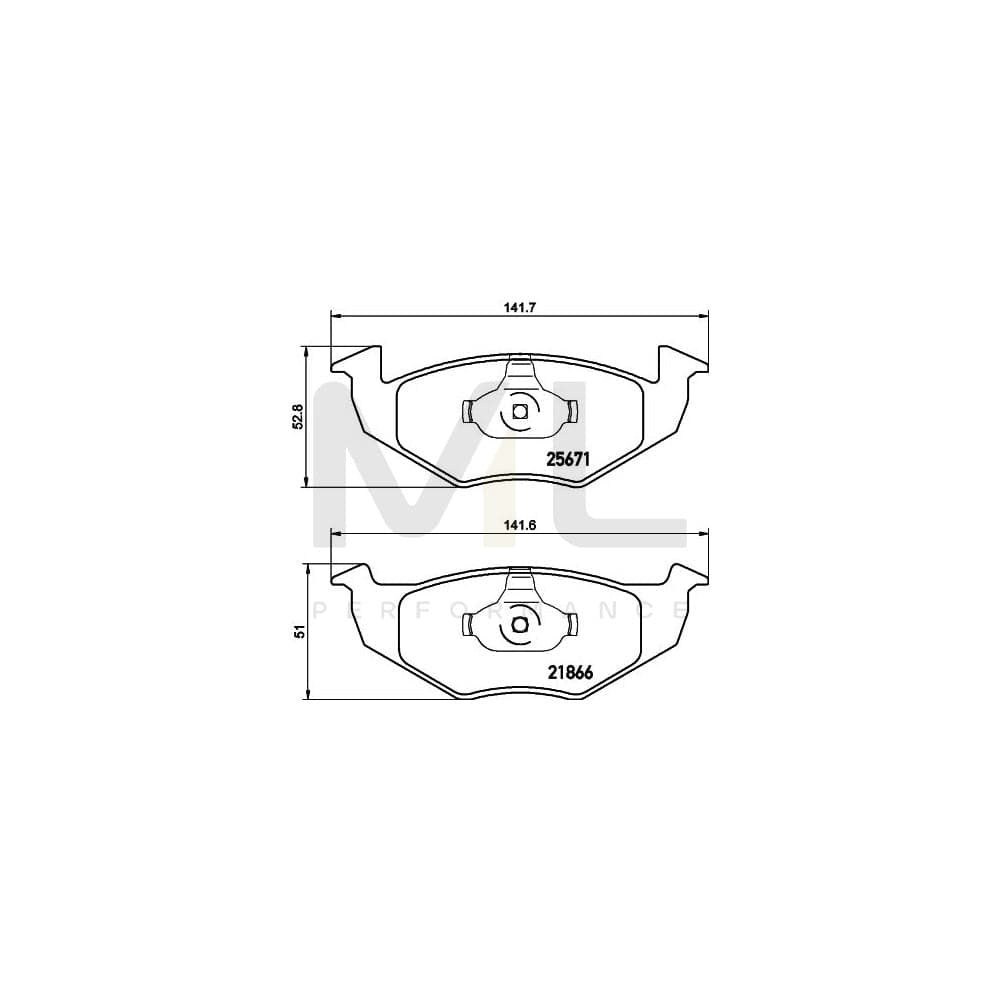 Hella 8DB 355 021-531 Brake Pad Set Not Prepared For Wear Indicator