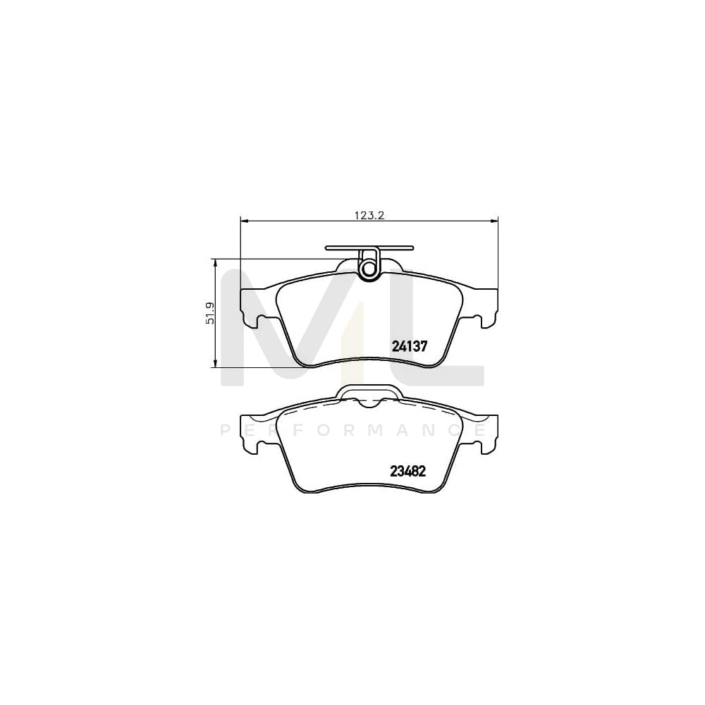 Hella 8DB 355 011-731 Brake Pad Set Prepared For Wear Indicator