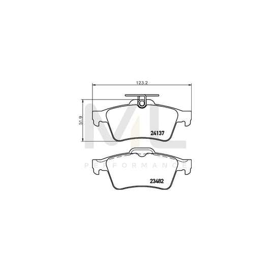 Hella 8DB 355 011-731 Brake Pad Set Prepared For Wear Indicator
