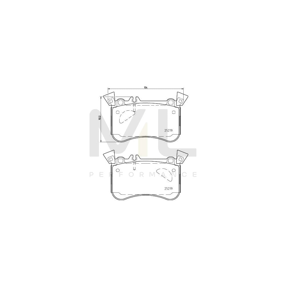 Hella 8DB 355 021-771 Brake Pad Set Prepared For Wear Indicator, With Counterweights