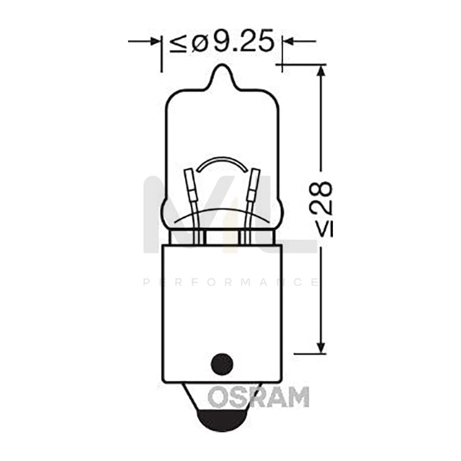 OSRAM ULTRA LIFE 64132ULT-02B Bulb, indicator 12V 6W, H6W, BAX9s